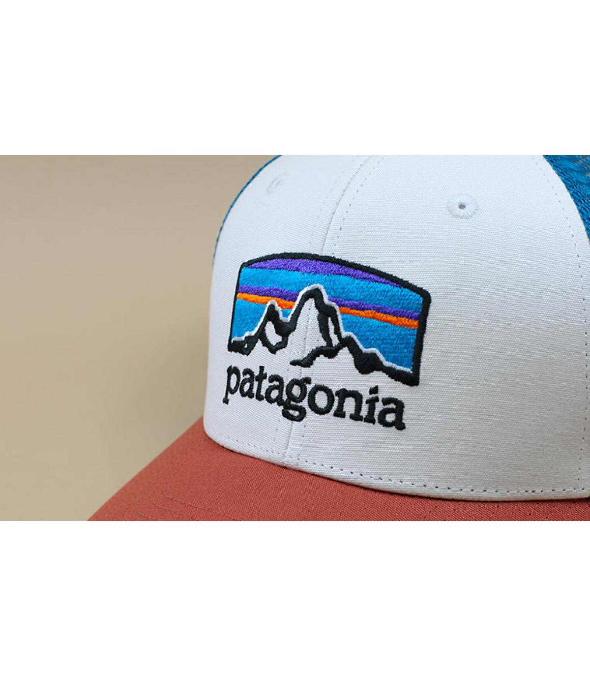 blue Patagonia trucker